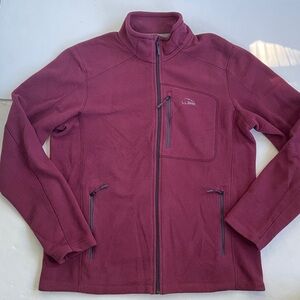 L.L. Bean Men’s Performance Trail Fleece Full Zip Jacket Slightly Fitted Medium